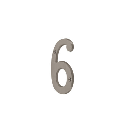 Número 6 de latón sólido 4', níquel satín, HERMEX