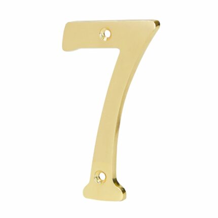 Número 7 de latón sólido 4', latón brillante, HERMEX