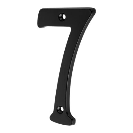 Número 7 de latón sólido 4', negro, HERMEX