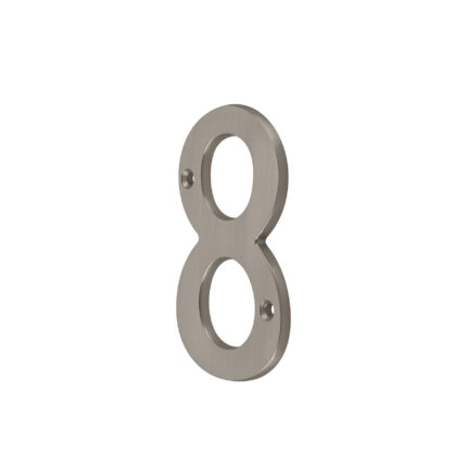 Número 8 de latón sólido 4', níquel satín, HERMEX