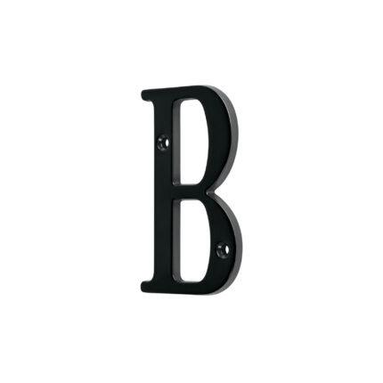 Letra B de latón sólido 4', negro, HERMEX