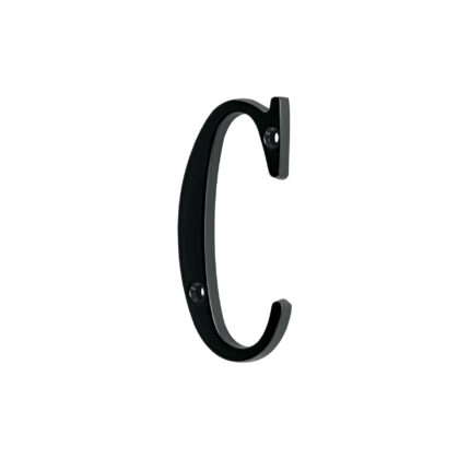Letra C de latón sólido 4', negro, HERMEX