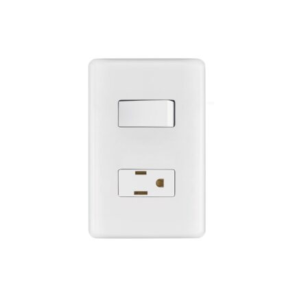 Placa armada contacto e interruptor sencillo, VOLTECK BASIC