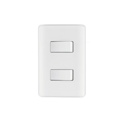 Placa armada con 2 interruptores sencillos, VOLTECK BASIC