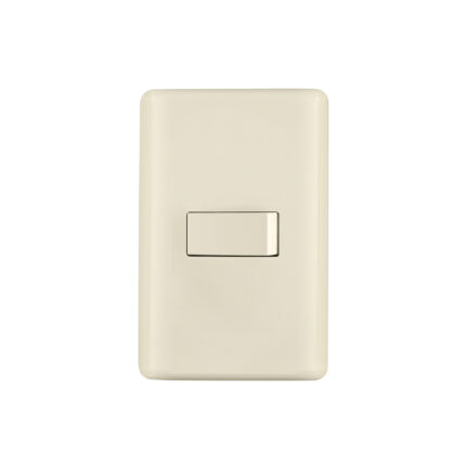 Placa armada 1 interruptor sencillo, marfil, VOLTECK