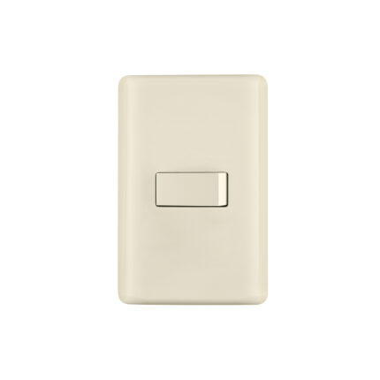 Placa armada 1 interruptor de escalera, marfil, BASIC