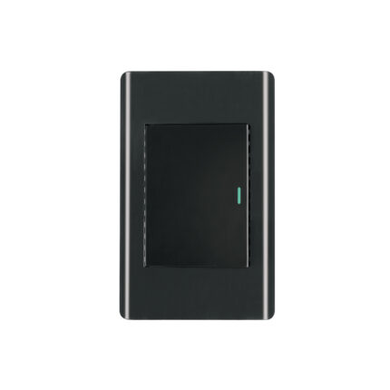 Placa armada negra 1 interruptor 3 módulos, Lisboa, VOLTECK
