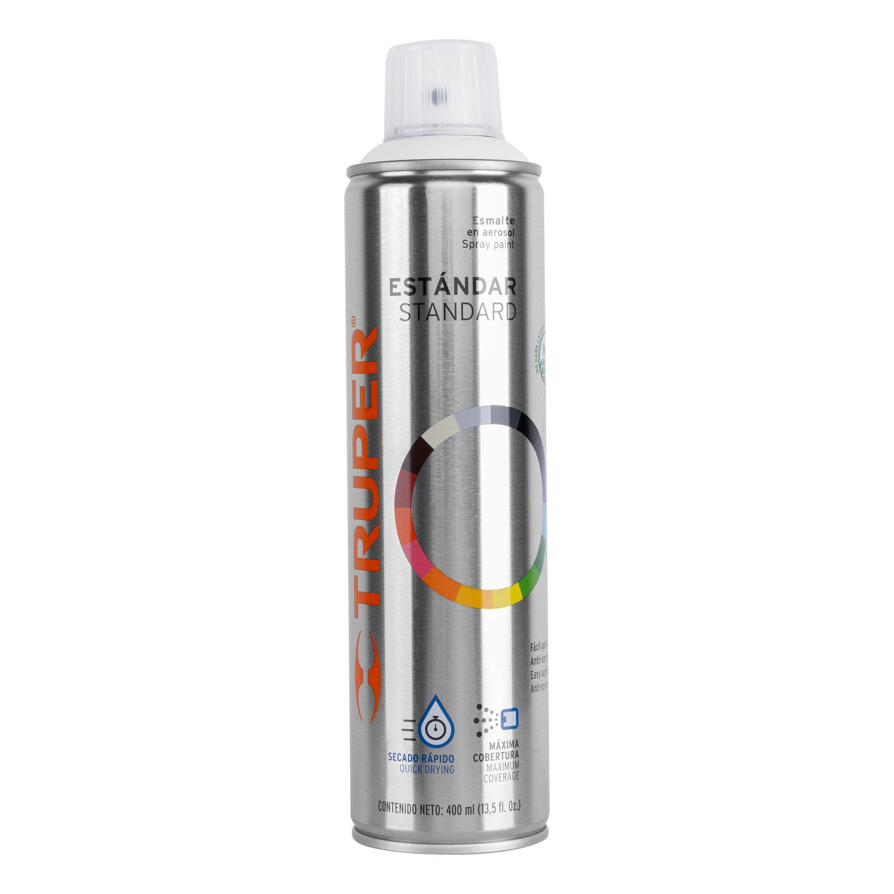 PA-BM.jpg Pintura aerosol blanco mate, bote esbelto 400 ml, TRUPER PA BM