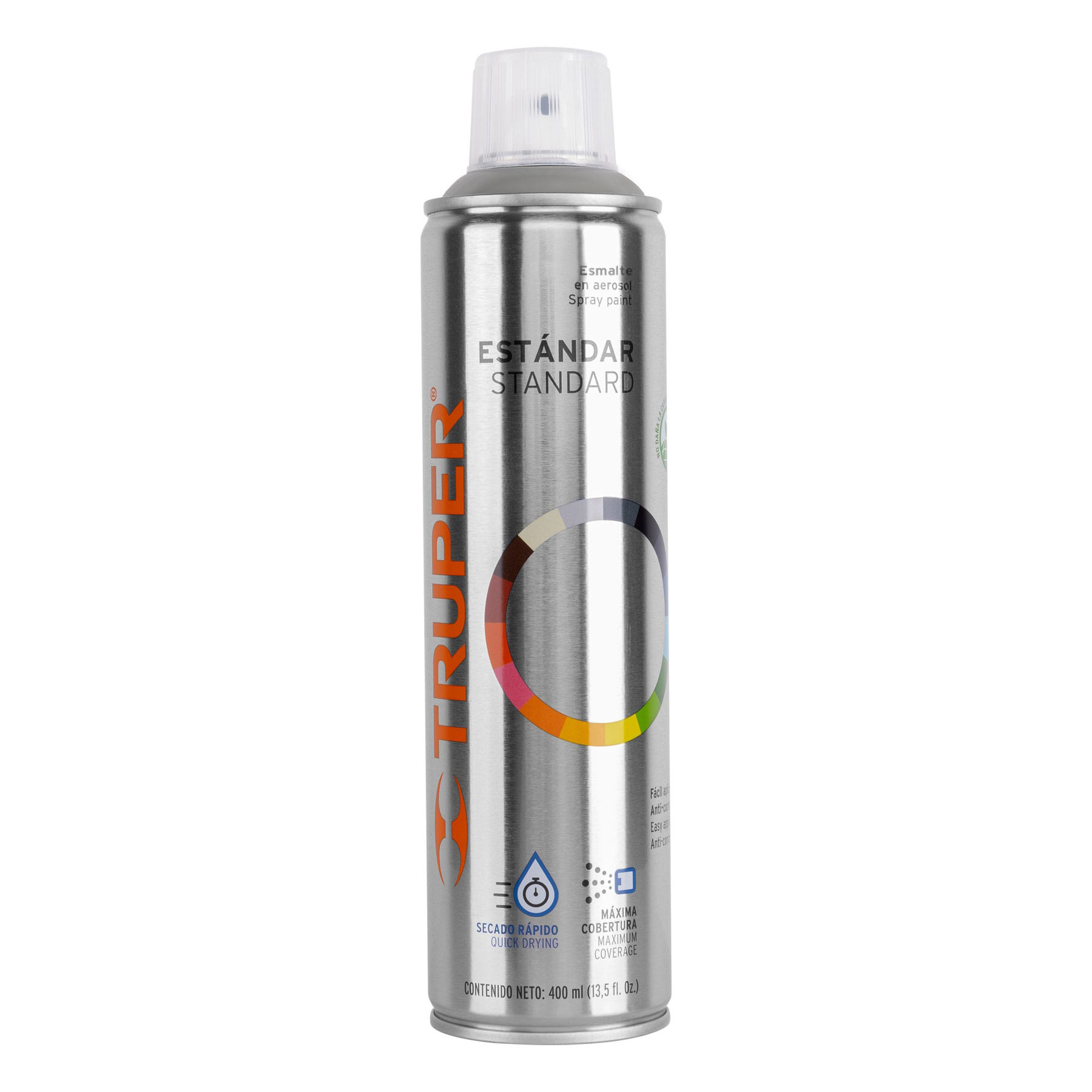 PA-GC.jpg Pintura aerosol gris claro, bote esbelto 400 ml, TRUPER PA GC