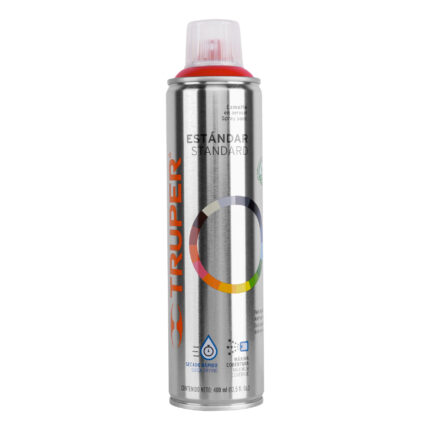 Pintura aerosol rojo seguridad, bote esbelto 400 ml, TRUPER