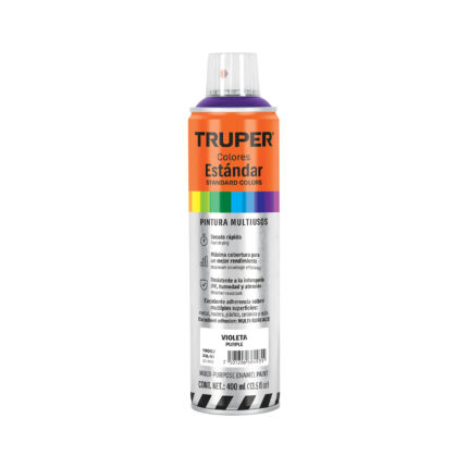 Pintura aerosol violeta, bote esbelto 400 ml, TRUPER