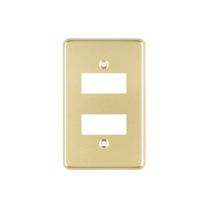 Placa 2 módulos, de aluminio, línea Económica, VOLTECK