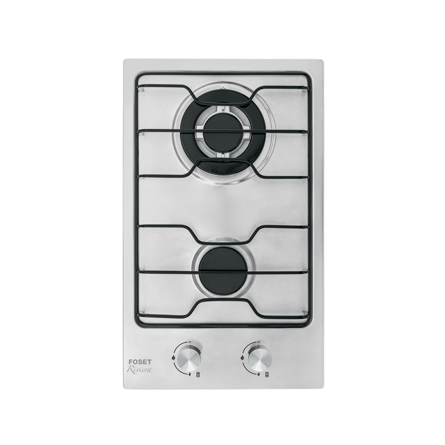PAE-2F.jpg Parrilla gas empotrar 31 cm, 2 quemadores, esmalte, FOSET PAE 2F
