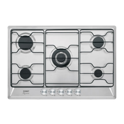 Parrilla gas empotrar 76 cm, 5 quemadores, esmalte, FOSET
