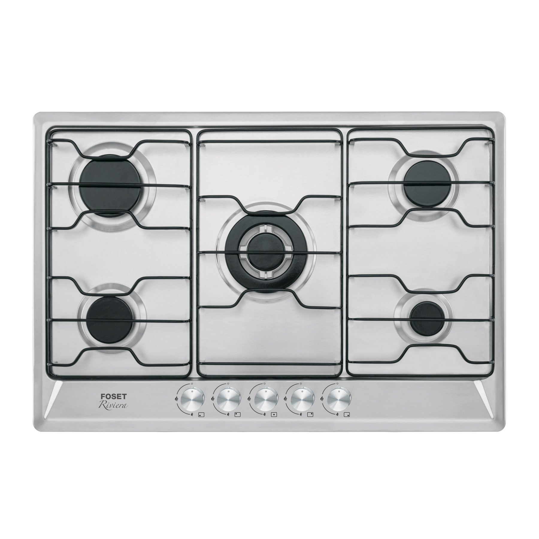 PAE-5F.jpg Parrilla gas empotrar 76 cm, 5 quemadores, esmalte, FOSET PAE 5F