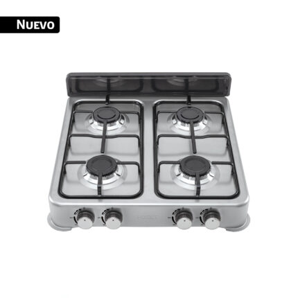 Parrilla gas sobreponer,51.5 cm,4 quemadores,inoxidable,AERO