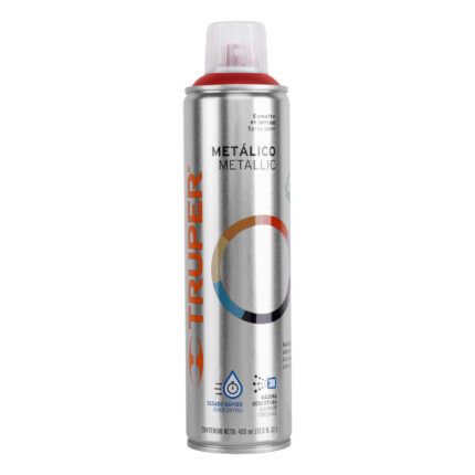 Pintura aerosol rojo metálico, bote esbelto 400 ml, TRUPER