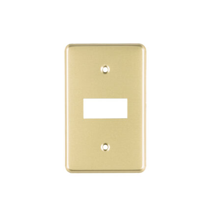 Placa 1 módulo, de aluminio, línea Económica, VOLTECK