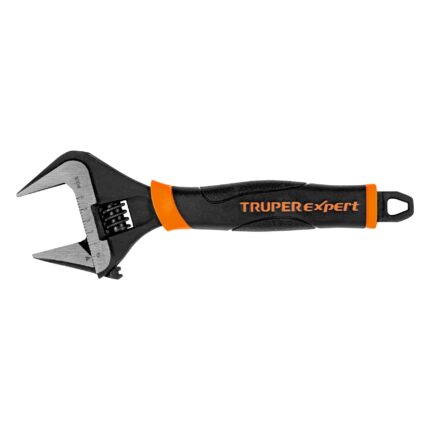 Llave ajustable (perico) 8' boca ancha Comfort Grip, EXPERT
