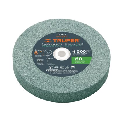 Rueda abrasiva p/esmeril 6'x25mm, carburo silicio, grano 60