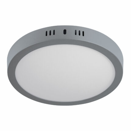 Luminario LED plafón 18W 6500K, redondo, gris, VOLTECK