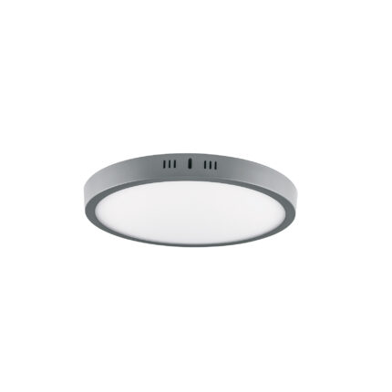 Luminario LED plafón 24W 6500K, redondo, gris, VOLTECK