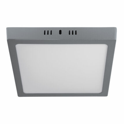 Luminario LED plafón 18W 6500K, cuadrado, gris, VOLTECK
