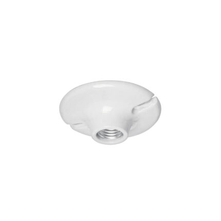 Portalámpara de porcelana, 4-1/2', redonda, VOLTECK