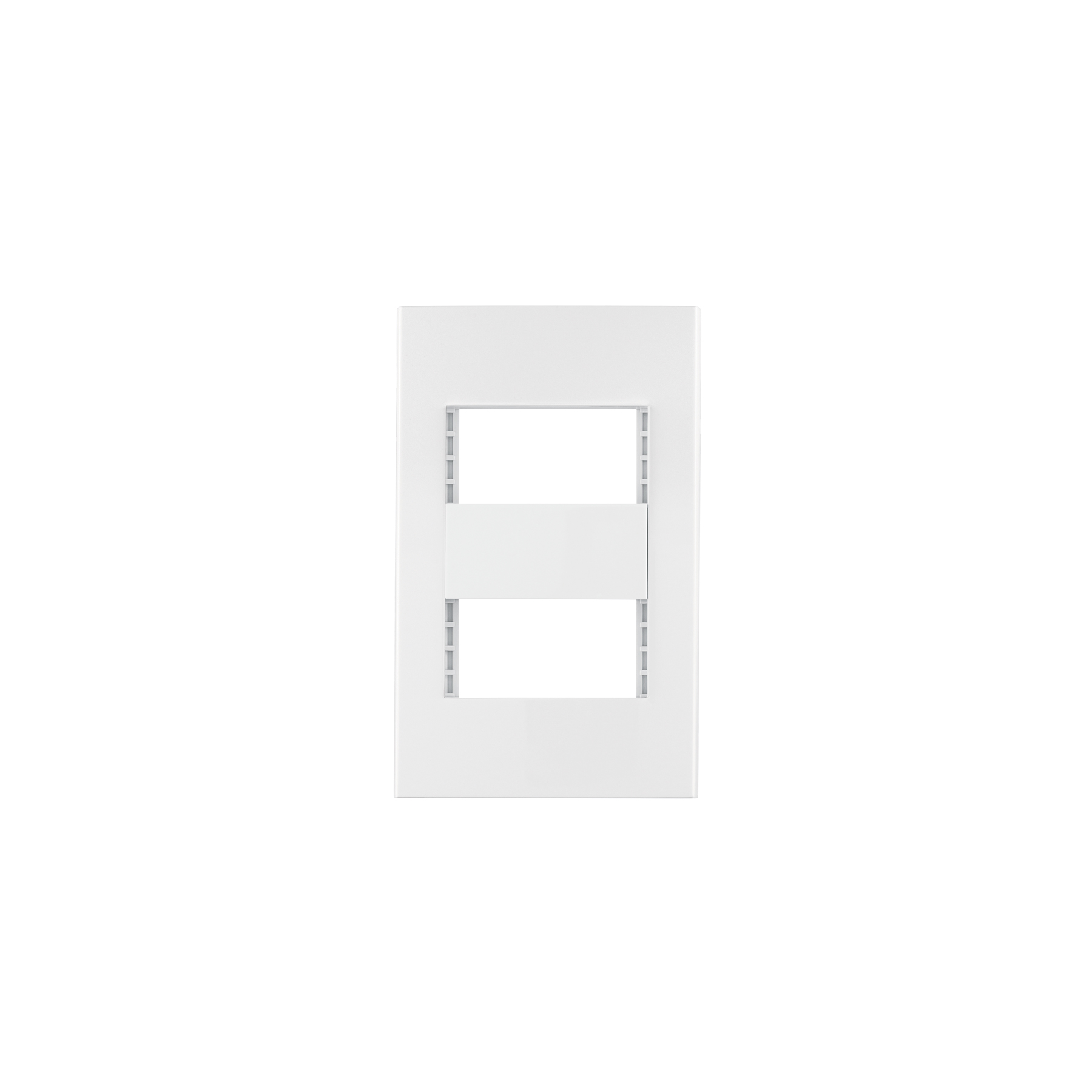 PPDO-EB.jpg Placa 2 ventanas, 1 módulo, línea Española, color blanco PPDO EB