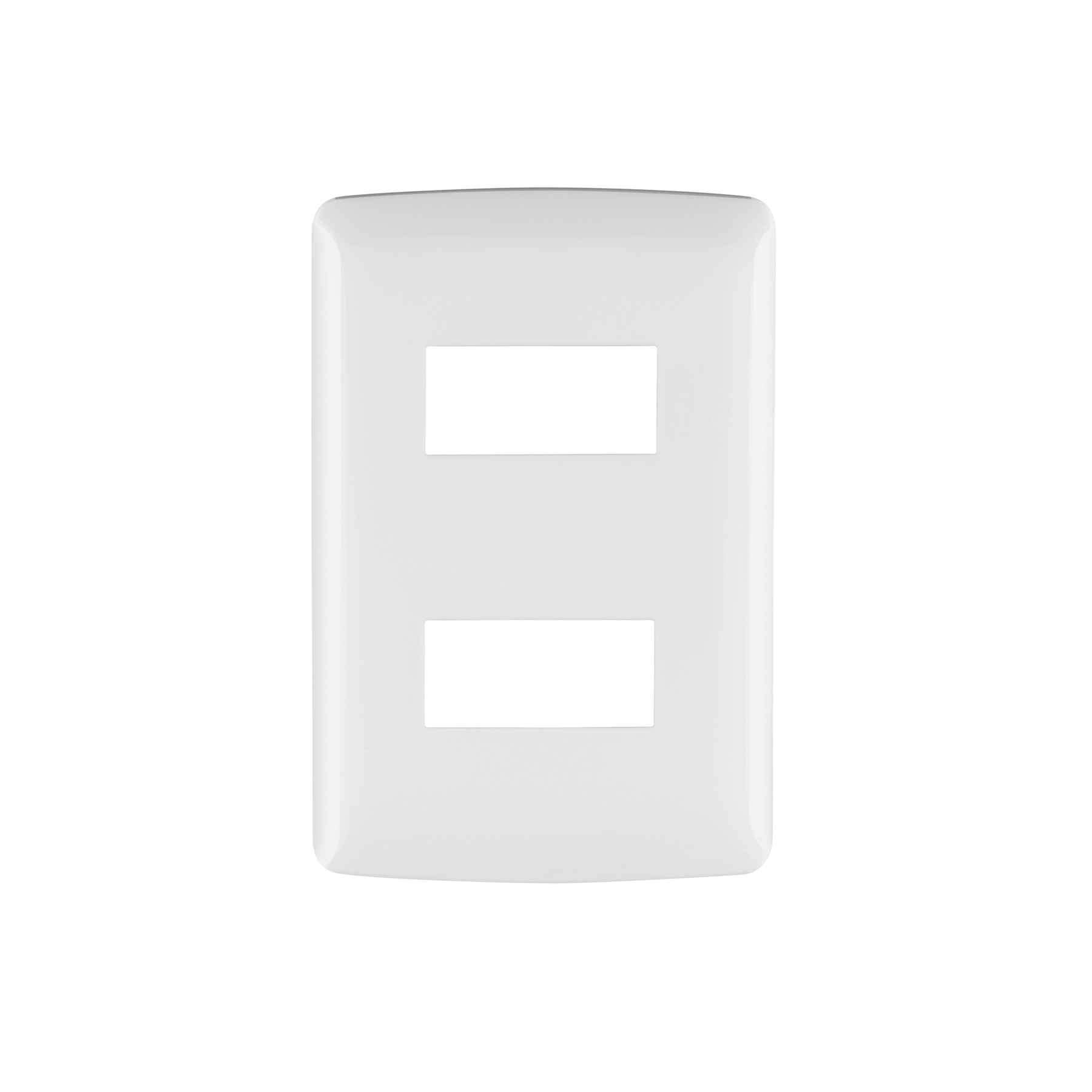 PPDO-IB.jpg Placa de 2 módulos, blanca, Línea Italiana, VOLTECK PPDO IB