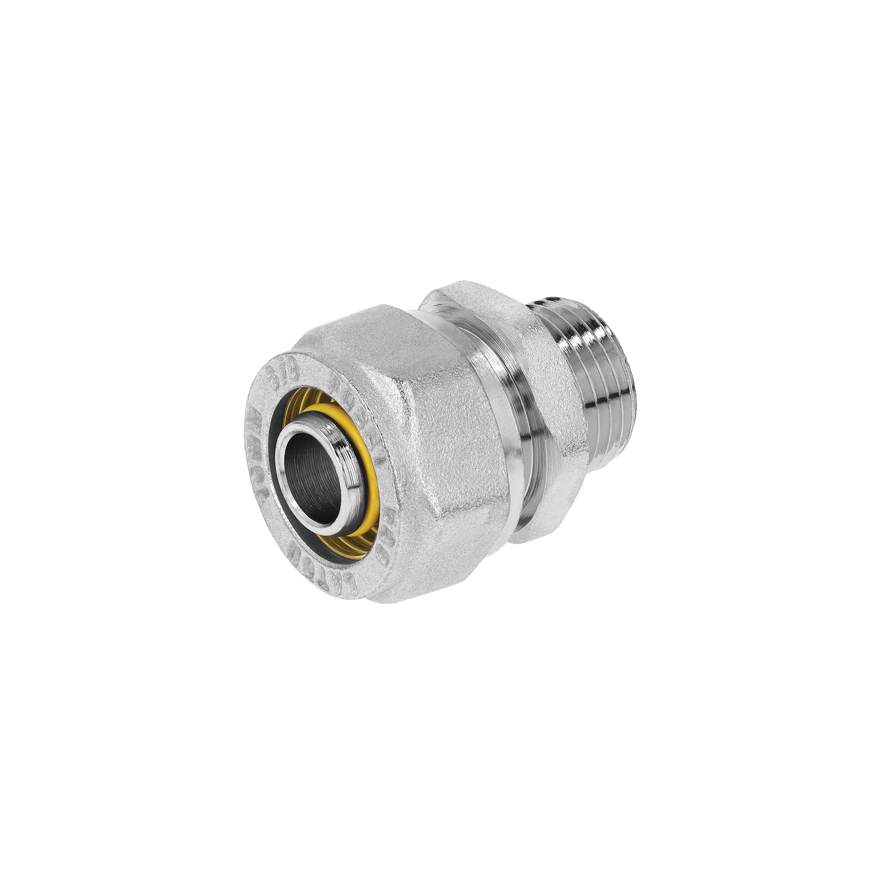 PPG-3838NM.jpg Conector para PEALPE, 3/8x3/8', con rosca macho, FOSET PPG 3838NM