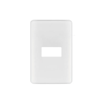 Placa 1 módulo de ABS, blanca, VOLTECK BASIC