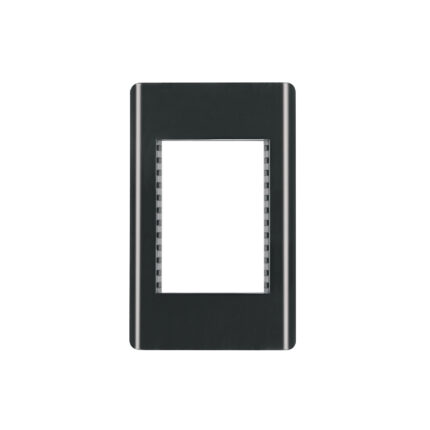 Placa negra de 1 ventana 3 módulos, línea Lisboa, VOLTECK