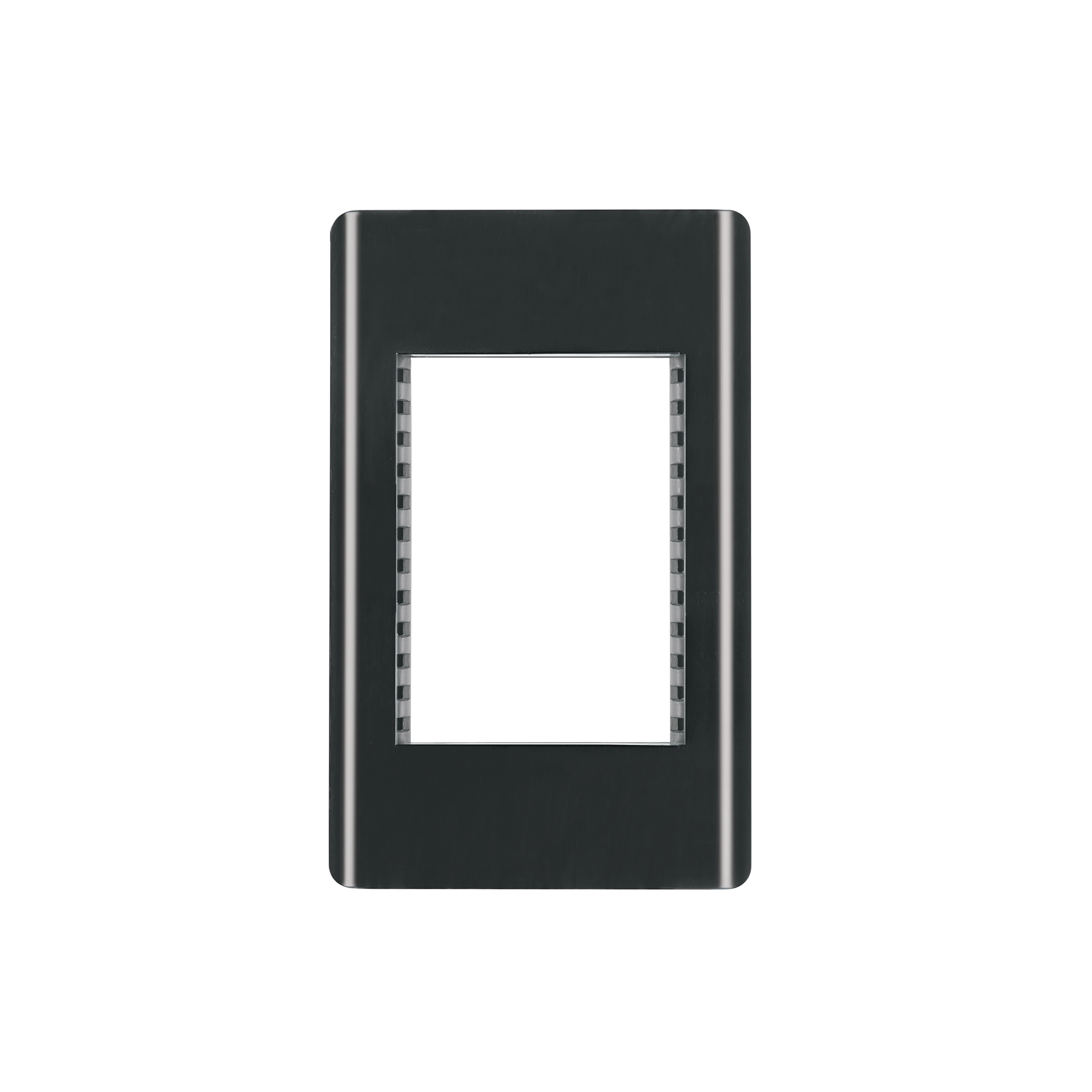 PPTR-LN.jpg Placa negra de 1 ventana 3 módulos, línea Lisboa, VOLTECK PPTR LN