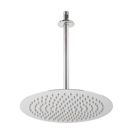 Regadera plato redondo 12' con brazo, cromo, FOSET RIVIERA
