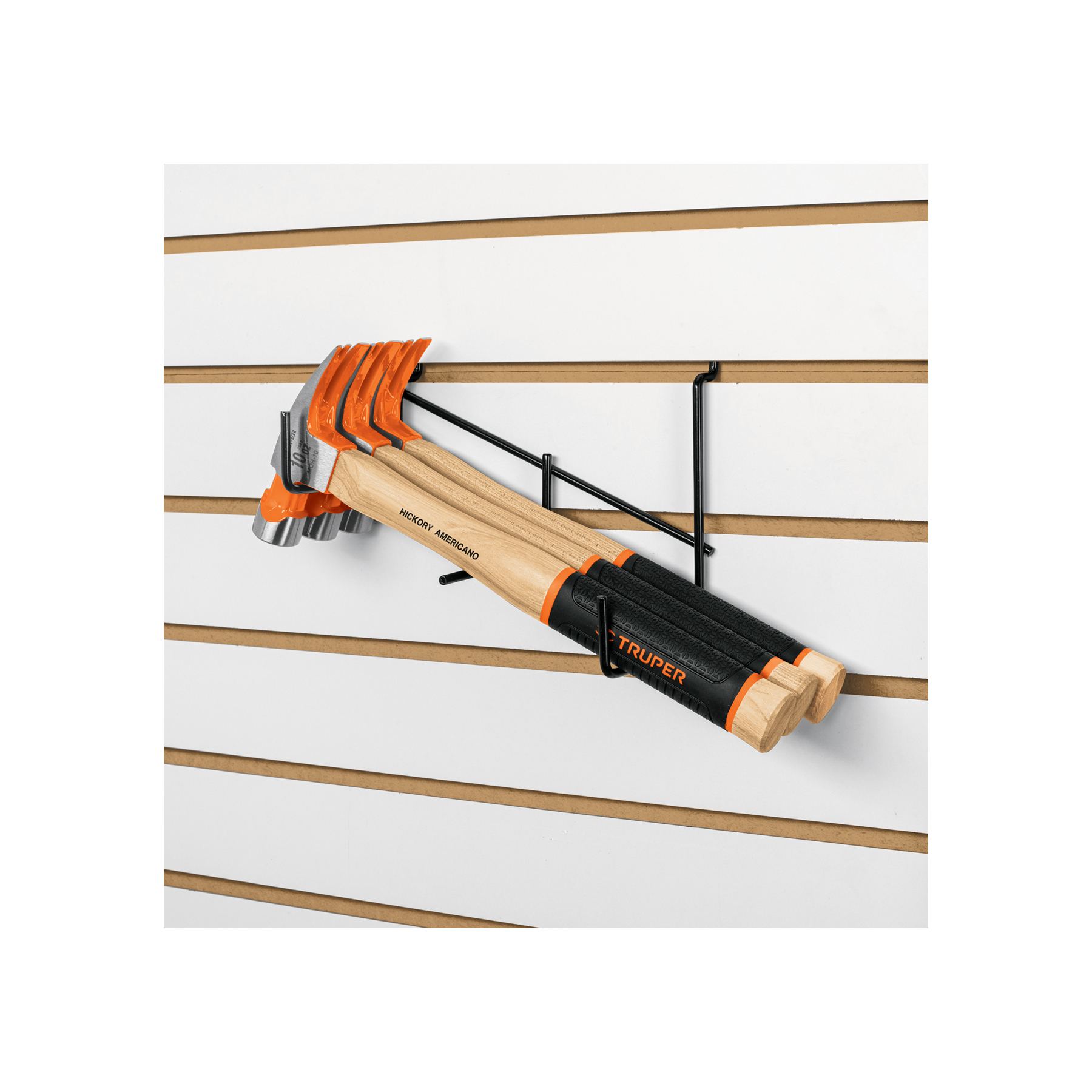 R-MO3.jpg Rack para 3 martillos pulidos, uña curva, TRUPER R MO3