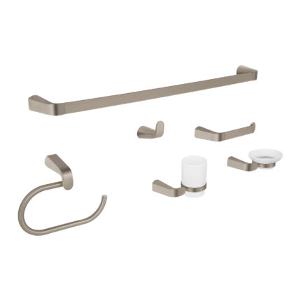 Juego de 6 accesorios para baño acabado satín, RIVIERA