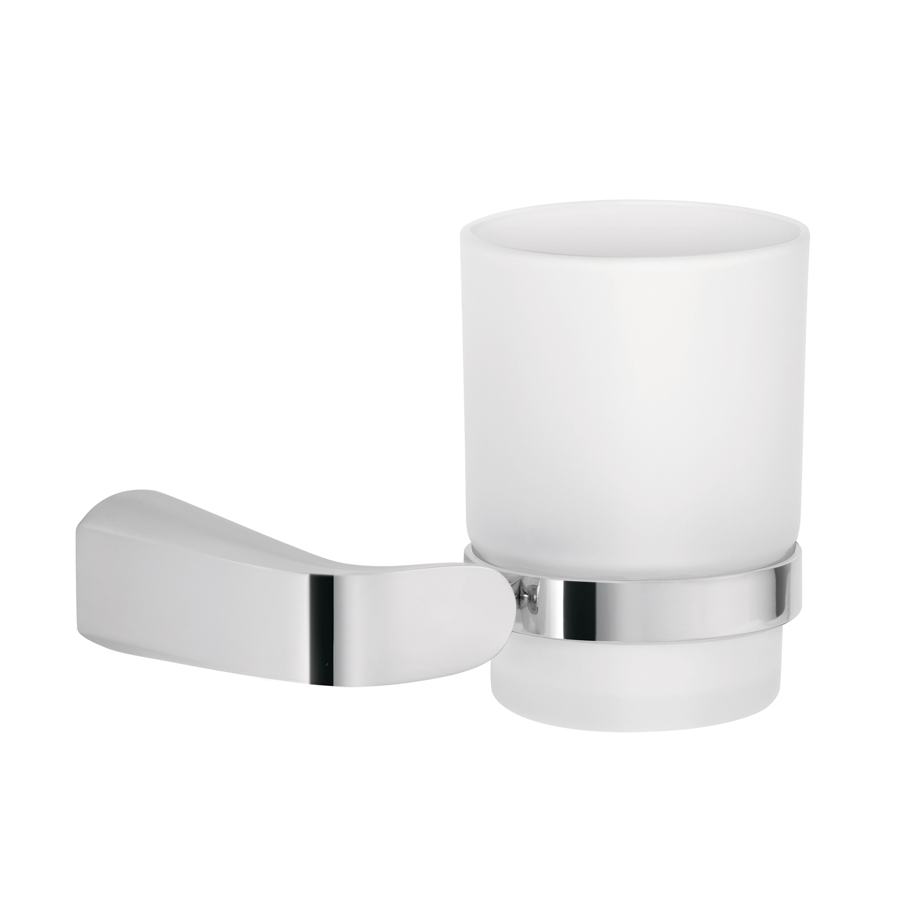 RIA-71.jpg Portavaso cepillero cromo con vaso de vidrio, FOSET RIVIERA RIA 71