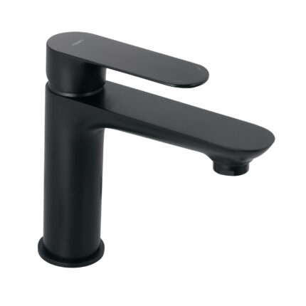 Monomando corto para lavabo, negro, FOSET RIVIERA