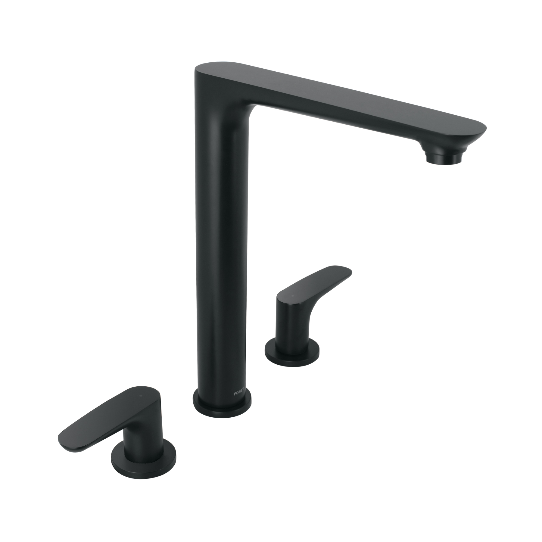 RIM-81M.jpg Mezcladora cuello alto para fregadero, negro, FOSET RIVIERA RIM 81M