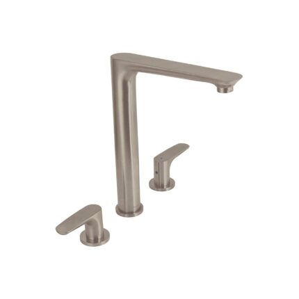 Mezcladora cuello alto para fregadero, satín, FOSET RIVIERA