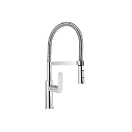 Monomando nariz flexible para fregadero, cromo,FOSET RIVIERA