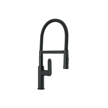 Monomando nariz flexible para fregadero, negro,FOSET RIVIERA