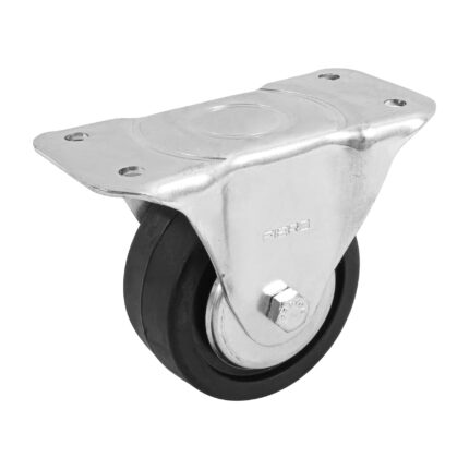 Rodaja uso múltiple 4', hule, placa fija, balero, 100 kg