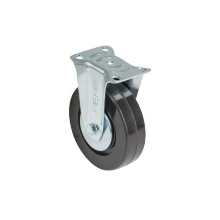 Rodaja uso múltiple 5', hule, placa fija, balero, FIERO