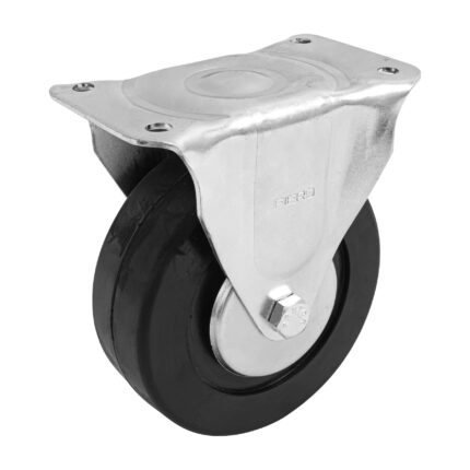 Rodaja uso múltiple 6', hule, placa fija, balero, FIERO
