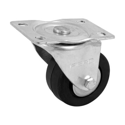 Rodaja uso múltiple 3', hule, placa giratoria, balero, FIERO