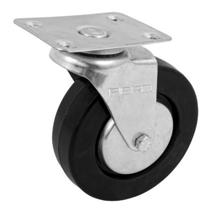 Rodaja uso múltiple 5', hule, placa giratoria, balero, FIERO