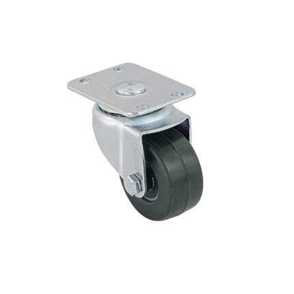 Rodaja uso múltiple 2', hule, placa giratoria, balero, FIERO