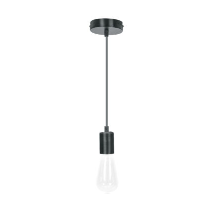 Socket colgante metálico, negro, VOLTECK